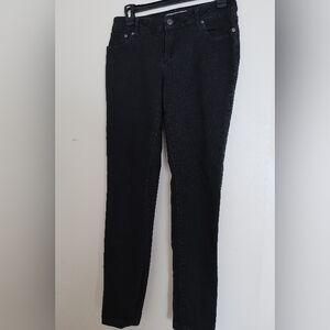 Black organic cotton mid rise skinny jeans, like new
